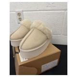New size 8 tan slippers shoes