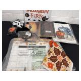 Group of new fall items with Halloween decor,