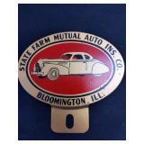 Vintage State farm license plate topper 4.5 x 4
