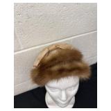 vintage brown fur hat