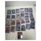 Group of sleeved NFL cards see all pics