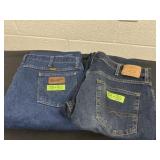 38x30 wrangler and Levi