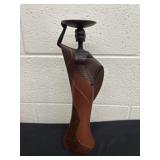 16ï¿½ elegant Tribal Woman Candleholder Figurine