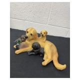 11ï¿½ multi puppy  & duck statue resin