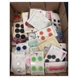 Box of vintage buttons