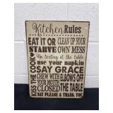 16ï¿½x12ï¿½ kitchen rules metal sign