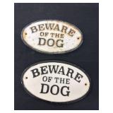 6ï¿½ cast iron. Beware of dog signs