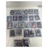 Group of sleeved, NFL cards, Colts, Jaguars, and