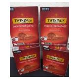 Four boxes of twining English breakfast tea pots