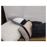 Group of miscellaneous throw pillows
