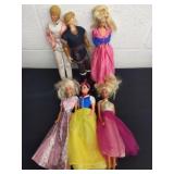Group of collectible Barbies