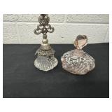 2 vintage glass perfume bottles