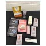 Group of new nail polish, glitter stick, snore,