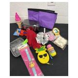 Group of miscellaneous, lunch bag, pink bag,