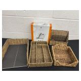 Speaker Phone with wicker organizers