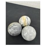 Three 2ï¿½ three polished decorative marble or stone