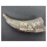 vintage hand-carved decorative piece made from an