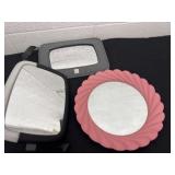 2 travel baby mirror with floral mirror