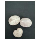 3 rose quarts gemstone