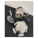 2 car mirrors with Chevy cap