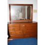 Wooden Dresser w/mirror-10 Drawers