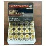 20 Rounds  - Winchester PDX1  - .45 Colt - Ammo