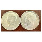 2 - 1968 Kennedy Half Dollar