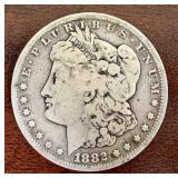 1882 - S Morgan Silver Dollar