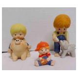 3 Enesco Country Cousins Figurines