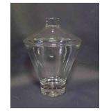 Clear Glass Tapered Candy Dish w/Lid