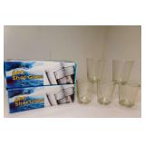 5 Piece NEW Shot Glass Set New in Box Clear