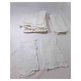 2 Sets of 4 Linen Napkins, 2 Hankies