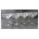 8 Iridescent Crystal Coupe Glasses