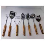 Set of 7 ECKO Chromium Plated USA Cooking Utensils