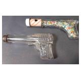 TH Stough Clear Glass Candy Container Toy Gun Lid