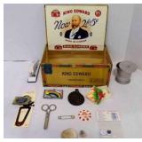 King Edward Invincible Cigar Box, Stapler, Googly