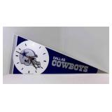 28" X 11" Plastic Dallas Cowboys Pennant Clock