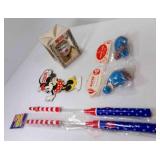 2 Battery Operated Light Up US Flags - Cardboard