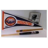 Houston Astros Pennant 12" X 29" - 2 Wooden Bat
