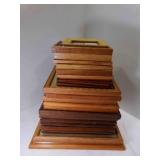 (22) wood Picture Frames - 13" x 16" to 6" x 5"