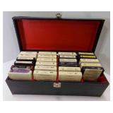 17" X 8" X 6" Faux Crocodile Leather 8 Track Tape