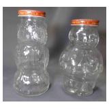 2 Gattuso Bambino Olives Glass Coin Banks - Piggy