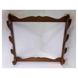 Wooden 4 Tier Wall Hanging Gun Rack 26" Wide