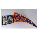 Phoenix Suns Basketball Pennant, Autographed