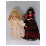 2 Dolls on Stands - No Boxes