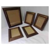 5 Plastic Matching Picture Frames - 8" x 10"