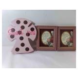 Poka Dots Pink Cross Hanging Plaque Dï¿½cor, 2