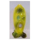 Hull Pottery USA #73 Yellow, Green Embossed