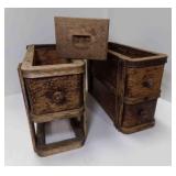 OLD Wooden Sewing Machine Cabinet Drawers