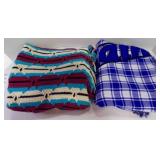 60"x47" Multicolored Hand Made Crochet Blanket